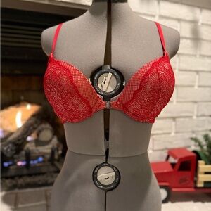 Victoria's Secret Vibrant Red Lace Bra Size 36B